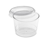 GUILLIN - moulipack Cartone di 300 verrine Rotonda Tipo Bodega, Plastica, Trasparente, Plastica, Trasparente, Verrine 25cl - 8,3 x 8,3X 6 cm