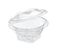 GUILLIN Sekipack Bustine da 60 Ciotole, Insalata, 250 CC, a coperchi, Cerniera secabile, Cristallo, BOL 250cc - 12 x 12 x 6,80 cm, unità