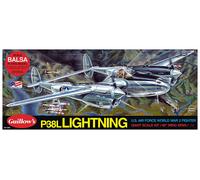 Guillow's Lockheed P-38 Lightning Model Kit Black, Small