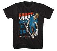Guilty Gear - Faust - Nero Anteriore Stampa Manica Corta Solido T-Shirt