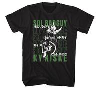 Guilty Gear - Sol Badguy E Ky Kiske - Manica Corta Nero Adulto T-Shirt