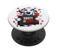 Guilty of Love - Divertente cane dalmata di San Valentino PopSockets PopGrip Adesivo