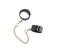 Guilty Pleasure BDSM Premium Polsini Alla Caviglia Con Catena Black 60 cm