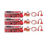 Guindxan 3Pcs V013 Pro Pcie Riser Card Pcie X1 a X16 Riser Scheda Grafica Controllo della Temperatura per l'estrazione mineraria