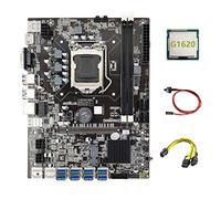 Guindxan B75 ETH Mining Scheda Madre 8XPCIE a USB+G1620 CPU+6Pin a Doppio 8Pin + Interruttore LGA1155 B75 Scheda Madre