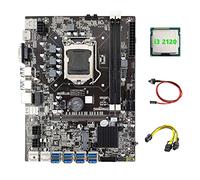 Guindxan B75 ETH Mining Scheda Madre 8XPCIE a USB+I3 2120 CPU+6Pin a Doppio 8Pin +Interruttore LGA1155 B75 Scheda Madre