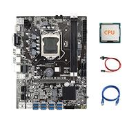 Guindxan B75 ETH Mining Scheda Madre 8XPCIE Adattatore USB+CPU+RJ45 di Rete+ Interruttore LGA1155 MSATA B75 Scheda Madre