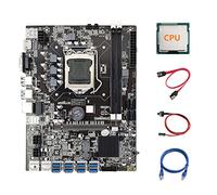 Guindxan B75 ETH Mining Scheda Madre 8XPCIE Adattatore USB+CPU+RJ45 di Rete+ SATA+ Interruttore LGA1155 B75 Scheda Madre