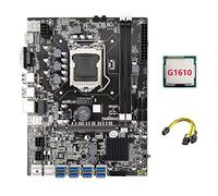 Guindxan B75 ETH Mining Scheda Madre 8XPCIE Adattatore USB+G1610 CPU+6Pin a Doppio 8Pin LGA1155 MSATA B75 Scheda Madre USB