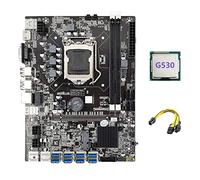 Guindxan B75 ETH Mining Scheda Madre 8XPCIE Adattatore USB+G530 CPU+6Pin a Doppio 8Pin LGA1155 MSATA B75 USB Scheda Madre