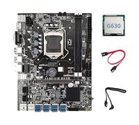 Guindxan B75 ETH Mining Scheda Madre+G630 CPU+2XSATA LGA1155 8XPCIE Adattatore USB MSATA DDR3 B75 USB BTC Scheda Madre