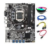 Guindxan B75 Mining Scheda Madre 8GPU USB a PCIE 6Pin a Doppio 8Pin + SATA + Ventola di Raffreddamento + di Rete RJ45 LGA1155