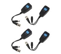 Guindxan HD-CVI/TVI/AHD - Balun video passivo con connettore di alimentazione e trasmettitore dati RJ45 CAT5, 2 paia