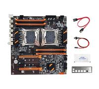 Guindxan X99 Dual CPU Scheda Madre+ SATA+ Interruttore+Baffle+Grasso Termico LGA 2011 DDR4 Supporto 2011-V3 Scheda Madre CPU