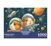 Guinea Maiales Esplora lo spazio Puzzle 1000 Piezas Rompecabezas 38x26cm/1000pcs Regalos Para Adultos Y Niños DIY Juegos Únicos De Desafío