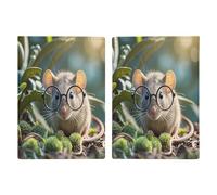 Guinea Mouse Con Occhiali Porta Passaporto Ultra Sottile PU Pelle Viaggio Documenti Organizer Compatto Premium Internazionale US Passaporto Protector Cover per Donne Uomini