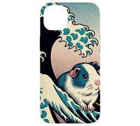 Guinea Pig Art The Great Wave Off Kanagawa Animale giapponese Custodia per iPhone 14 Plus
