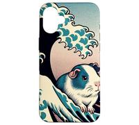Guinea Pig Art The Great Wave Off Kanagawa Animale giapponese Custodia per iPhone 16 Plus