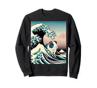Guinea Pig Art The Great Wave off Kanagawa Animale Giapponese Felpa