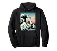 Guinea Pig Art The Great Wave off Kanagawa Animale Giapponese Felpa con Cappuccio