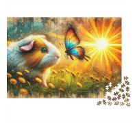 Guinea Pig Butterfly Garden Puzzle Impossibili 1000Pcs Decorazione Per La Casa. Rilassamento E Intelligence Per Adulti E Ragazzi Da 14 Anni 52x38cm/1000pcs