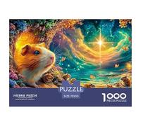 Guinea Pig Family in Starry Butterfly Scene Puzzle Da 1000 Pezzi Cute Guinea Pig Perfetto Regalo Di Compleanno Per Bambini E Adulti 70x50cm/1000pcs