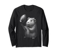 Guinea Pig Football Americano Sport Amante degli Animali Domestici Maglia a Manica