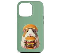 Guinea Pig Hamburger Double Cheeseburger Fast Food Hat Custodia per iPhone 13 Pro