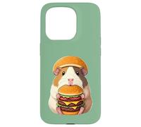 Guinea Pig Hamburger Double Cheeseburger Fast Food Hat Custodia per iPhone 15 Pro