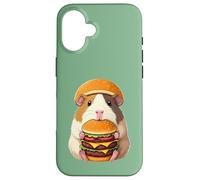 Guinea Pig Hamburger Double Cheeseburger Fast Food Hat Custodia per iPhone 16