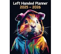 Guinea Pig Left Handed Planner: 2 Year Weekly Sunday to Saturday Calendar | Gift For People Who Love Small Pets, Rodent Lovers | For Back To School, Office, Work | 8.5 x 11 Inches | v1
