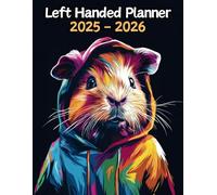 Guinea Pig Left Handed Planner: 2 Year Weekly Sunday to Saturday Calendar | Gift For People Who Love Small Pets, Rodent Lovers | For Back To School, Office, Work | 8.5 x 11 Inches | v1