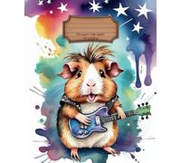Guinea Pig Rock Star - Composition Notebook: Wide Ruled | 112 Pages | 7.5 x 9.25 inches | Soft Matte Cover