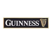 Guinness 05769 - Tappetino da bar con motivo arpa dorata, antiscivolo, a prova di perdite, prodotto ufficiale