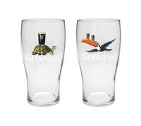 Guinness Bicchieri da pinta - Tucano & Tartaruga Design (Set di 2)