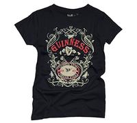 Guinness Blk Guin Farfalla T T-Camicia, Nero (Nero Nero), M Donna