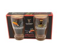 Guinness Confezione da 2 mini bicchieri da pinta - Design con tucano volante e tartaruga | Merchandise ufficiale | Set di bicchierini da liquore da collezione