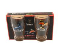Guinness Confezione da 2 mini bicchieri da pinta - Design Seal & Football Tucano | Merchandise ufficiale | Set di bicchierini da liquore da collezione