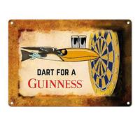 Guinness DART FOR A GUINNESS G302/001 - Targa in metallo, 10,5 x 14,8 cm