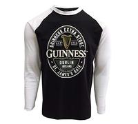 Guinness Dublin Label Manica Lunga Girocollo Uomo Superiore Nero XX-Large