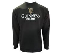 Guinness Felpa Nera Irlanda Con Arpa Oro, Nero , XXL