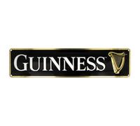 Guinness Harp Landscape - Targa in metallo goffrata (50 cm x 12 cm)