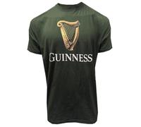Guinness Harp Logo T-Shirt - Classic Green Irish Beer Tee, Verde bottiglia, XL