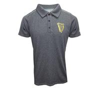 Guinness Harp Tape Performance Polo da Uomo Nero, Nero e Grigio., M