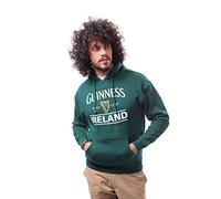 Guinness Irlanda Felpa con Cappuccio Hoodie Pullover Verde Unisex con Logo e Arpa Design (XXL)