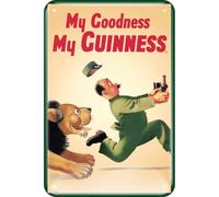 Guinness Lion segno del metallo sbalzato 300mm x 200mm (sg)