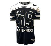 Guinness Maglia da football americano nera e crema, nero e crema, M