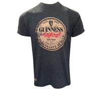 Guinness Men's Acid Wash Vintage Charcoal T-Shirt