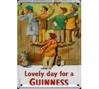 Guinness Mini della targa in metallo Metallo cartolina - Football Support - 8 x 11 cm rimpianto segno Retro Segno Metal Tin Sign