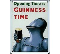 Guinness - Mini targa in metallo, 8 x 11 cm